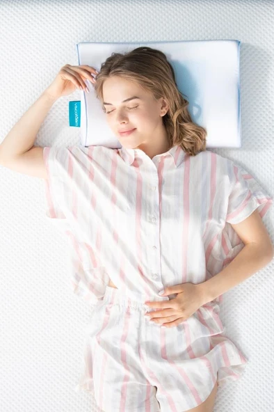 Viscofoam Terletmeyen Boyun Destekli Ortopedik Yastık Jelli Visco Yastık - 47x30x10-8cm - 7