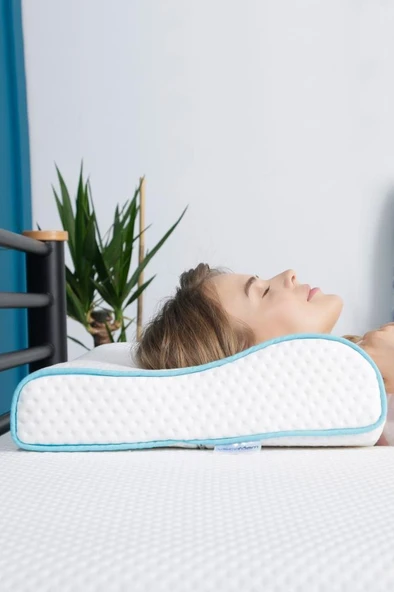 Viscofoam Hava Kanallı Ortopedik Boyun Destekli Yastık Visco Yastık 57x37x10-7cm - 7