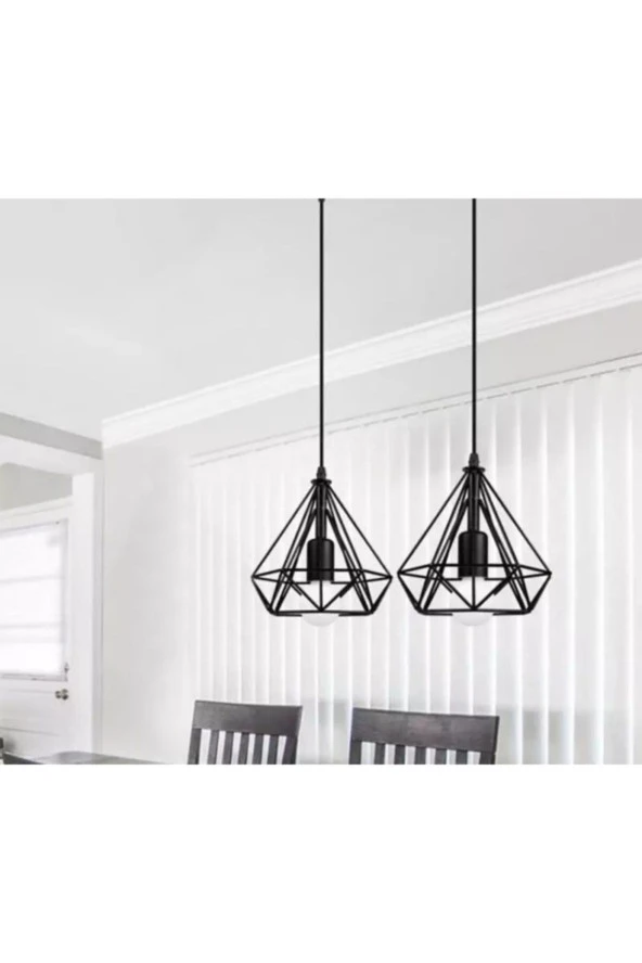 Livora Lighting Prizma Siyah Tekli Sarkıt Avize