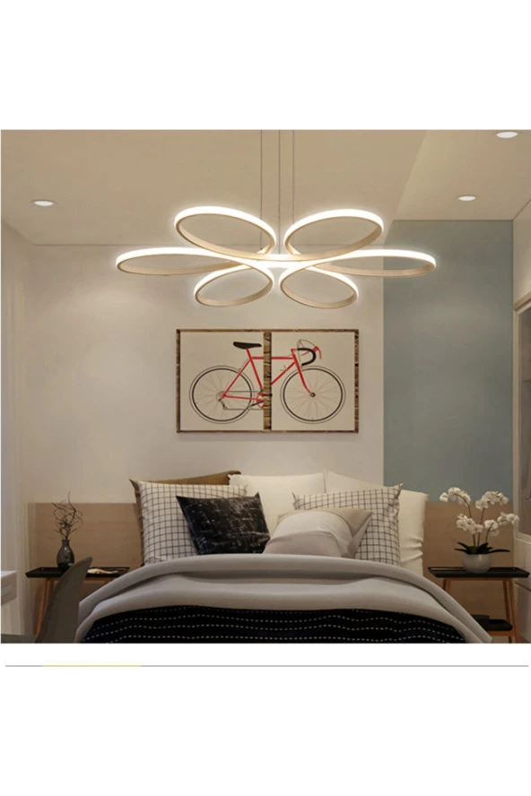 Livora Lighting Stella Modern Ledli Beyaz Spor Avize Salon Mutfak Yatak Odası Avizesi