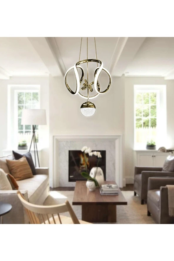 Livora Lighting Angel Modern Sarkıt 3 Kademeli Şeker Toplu Led Avize