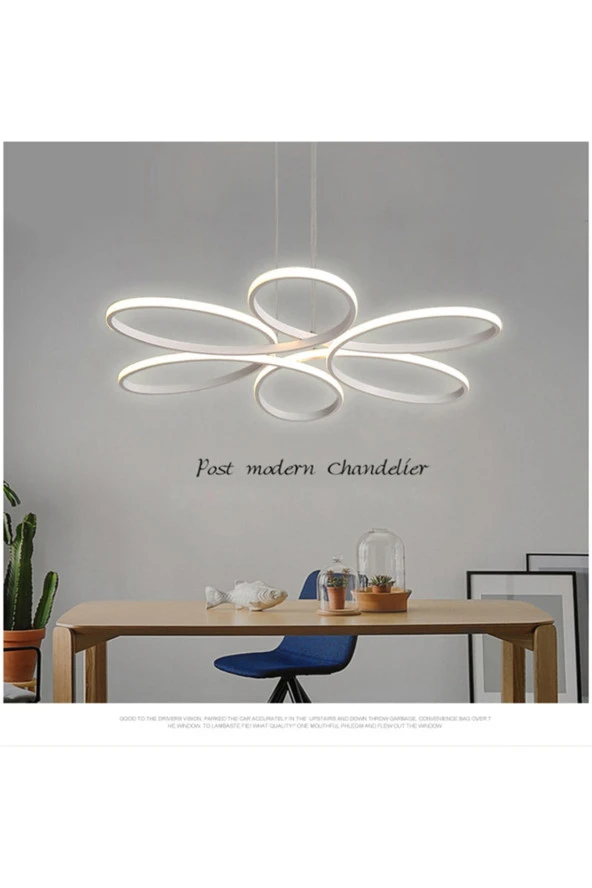 Livora Lighting Stella Modern Ledli Beyaz Spor Avize Salon Mutfak Yatak Odası Avizesi - 3