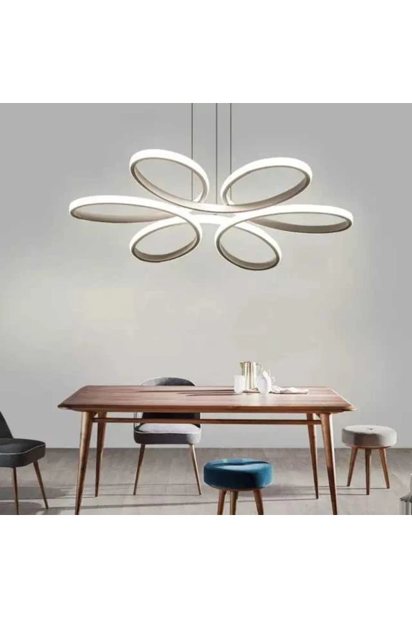 Livora Lighting Modern Stella 3 Renk Ledli Beyaz Sarkıt Avize - 2