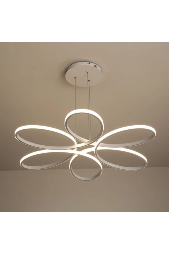 Livora Lighting Stella Modern Ledli Beyaz Spor Avize Salon Mutfak Yatak Odası Avizesi - 4
