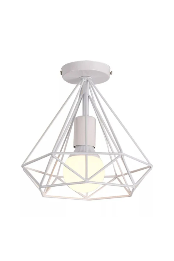 Livora Lighting Prizma Beyaz Tekli Avize - 2