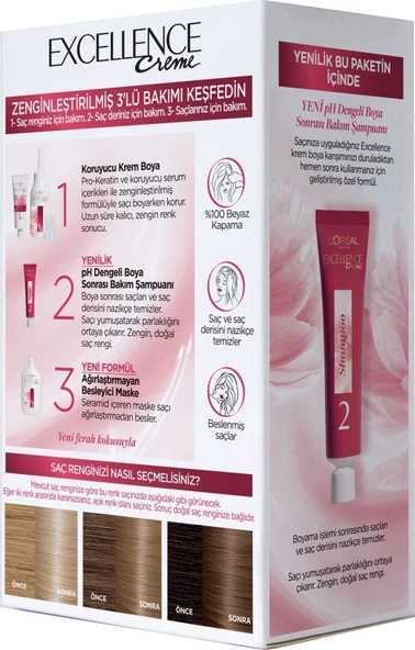 L'Oréal Paris Excellence Creme Saç Boyası 9.1 Sarı Küllü - Resim 3