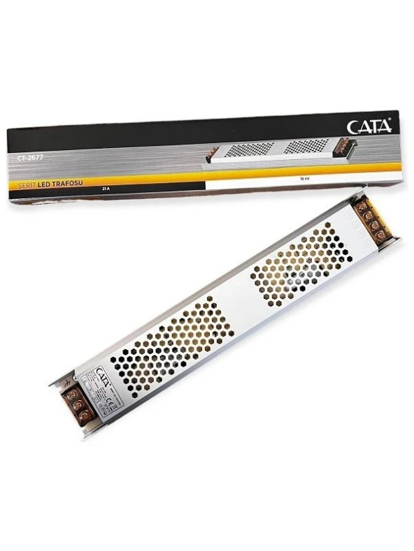 Cata 21A Şerit LED Trafosu (300W) (Süper Slim - Fansız)