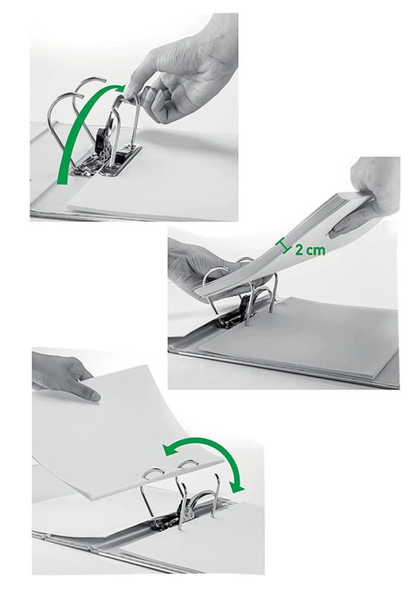 Siyah Büro Klasörü Telli Dosya ve Poşet Dosya Seti 2 Adet Büro Klasörü 10 Renk Telli Dosya 100 Adet Poşet Dosya - 4
