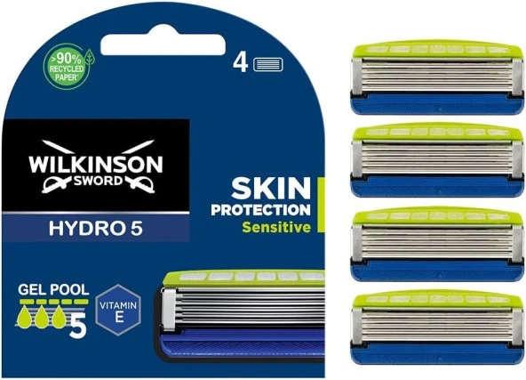 Wilkinson Sword Hydro 5 Skın Protection Sensitive 4'lü Yedek
