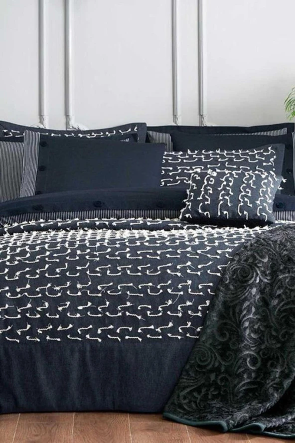 Özdilek Çeyiz Seti Naturel Lacivert