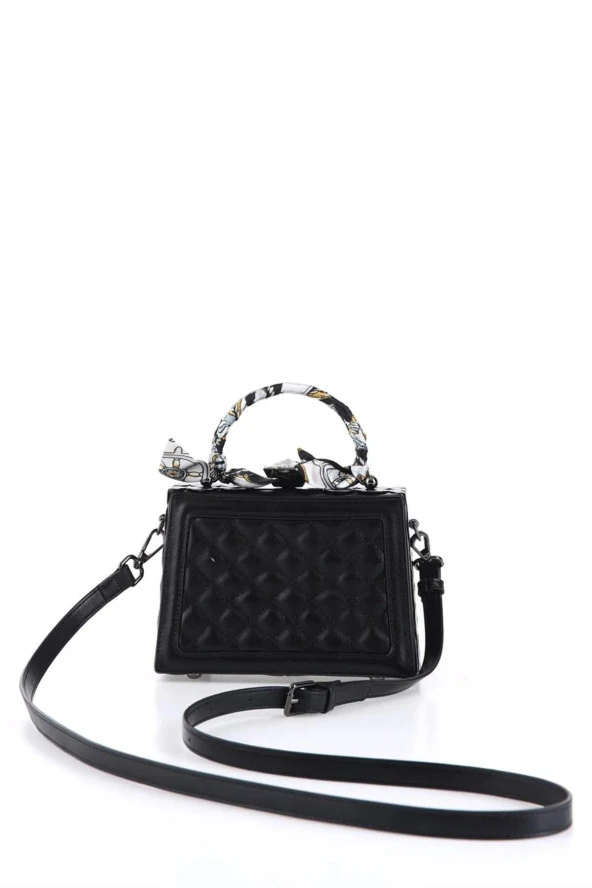 Elatae Kadın Omuz Askılı Taşlı Abiye Günlük El Çantası Siyah 17131 - Resim 3