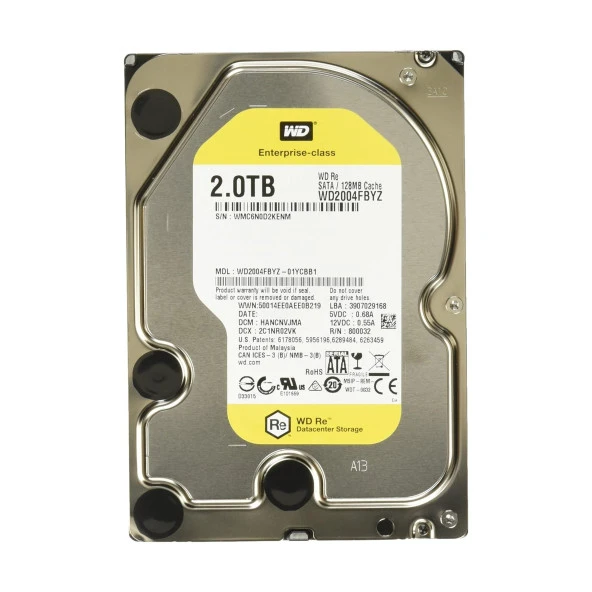 WD WD2004FBYZ 2TB 7200RPM 128MB 3.5" SATA Harddisk