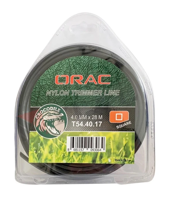 Orac Misina 4.0mm 28m Kare Crocodile Siyah