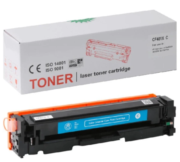 HP Uyumlu CF401X (201X) & CANON Uyumlu CRG-045HK Toner Mavi