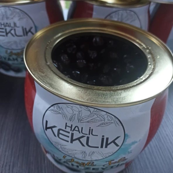 Halil Keklik Yağlı Sele Siyah Zeytin XL Teneke 1.8kg - 3