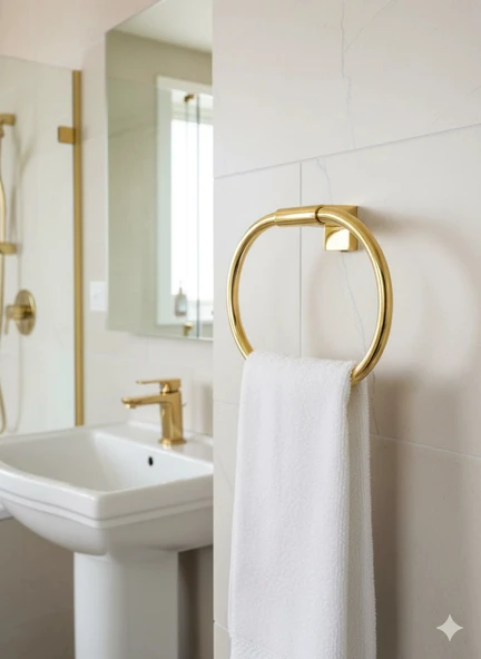 TEMA PREMİUM YUVARLAK HAVLULUK (ALTIN) ürün görseli 1