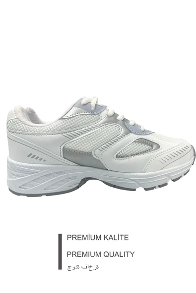 Kadın Beyaz Spor Ayakkabı Günlük Rahat Air Taban Sneaker N110 - Resim 4