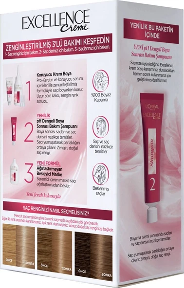 L'oréal Paris Excellence Creme Saç Boyası 7.31 Bal Köpüğü - Resim 3