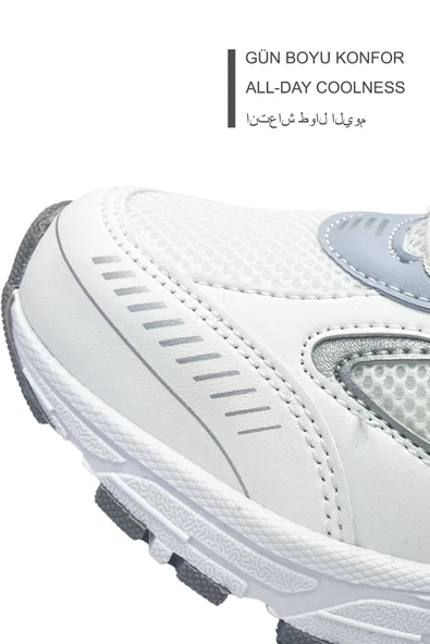 Kadın Beyaz Spor Ayakkabı Günlük Rahat Air Taban Sneaker N110 - Resim 2