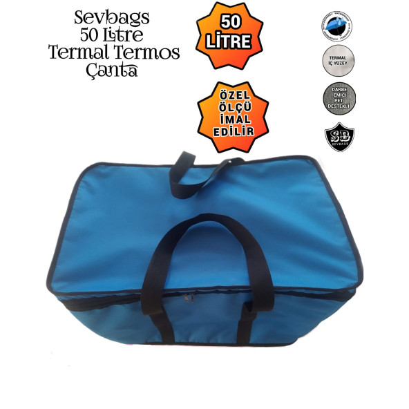 SEVBAGS TERMAL TERMOS PİKNİK KAMP SEYAHAT SICAK SOĞUK 50 LİTRE TERMOS ÇANTA - 2
