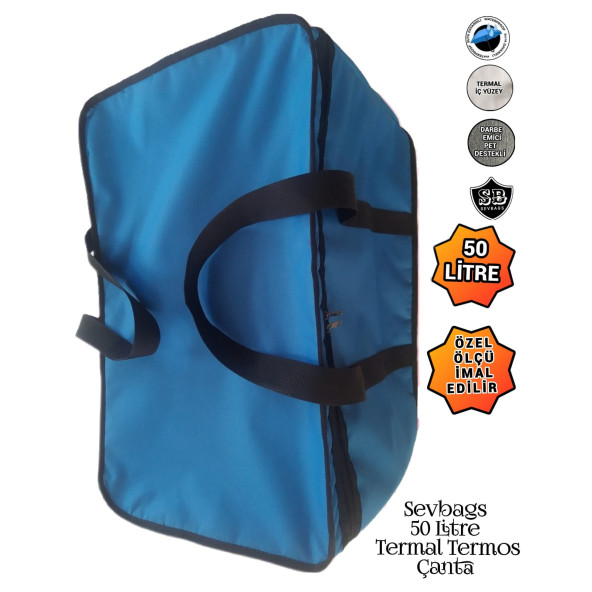 SEVBAGS TERMAL TERMOS PİKNİK KAMP SEYAHAT SICAK SOĞUK 50 LİTRE TERMOS ÇANTA - 5