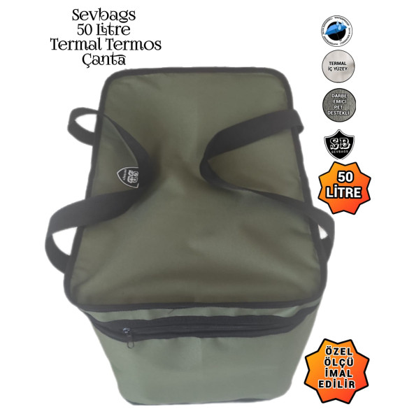 SEVBAGS TERMAL TERMOS PİKNİK KAMP SEYAHAT SICAK SOĞUK 50 LİTRE TERMOS ÇANTA - 2