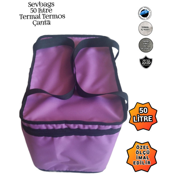 SEVBAGS TERMAL TERMOS PİKNİK KAMP SEYAHAT SICAK SOĞUK 50 LİTRE TERMOS ÇANTA - 2