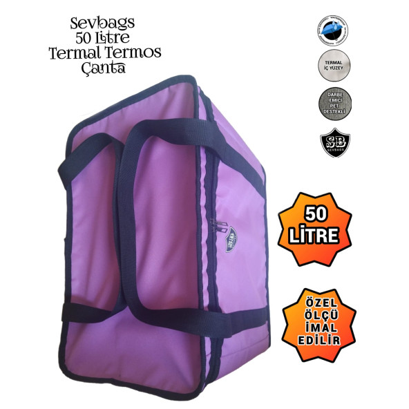 SEVBAGS TERMAL TERMOS PİKNİK KAMP SEYAHAT SICAK SOĞUK 50 LİTRE TERMOS ÇANTA - 5