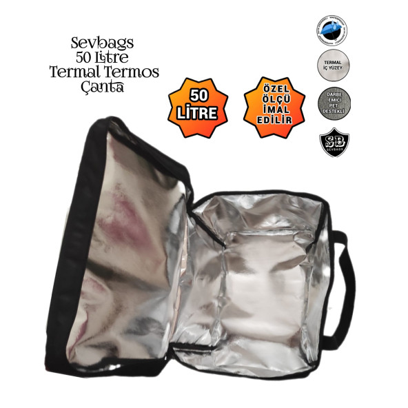 SEVBAGS TERMAL TERMOS PİKNİK KAMP SEYAHAT SICAK SOĞUK 50 LİTRE TERMOS ÇANTA - 3