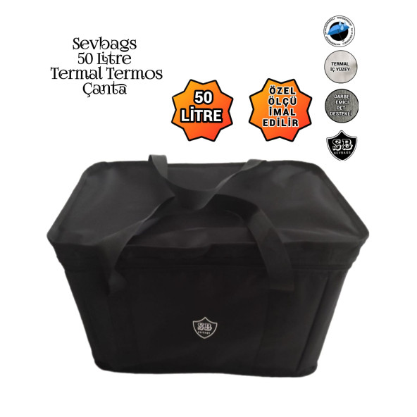 SEVBAGS TERMAL TERMOS PİKNİK KAMP SEYAHAT SICAK SOĞUK 50 LİTRE TERMOS ÇANTA - 4