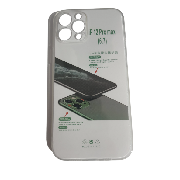 İphone 12 PRO MAX Uyumlu Şeffaf Kılıf Darbe Emici Şeffaf Kılıf - 2