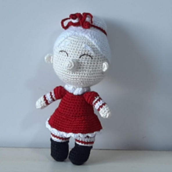 Amigurumi Örgü Oyuncak Yılbaşı Noel Anne - 3