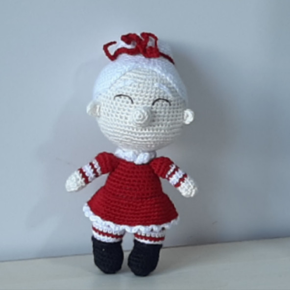 Amigurumi Örgü Oyuncak Yılbaşı Noel Anne - 4