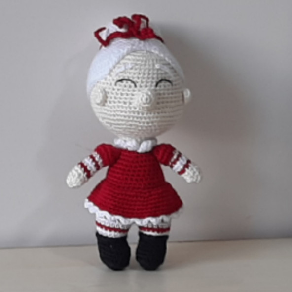 Amigurumi Örgü Oyuncak Yılbaşı Noel Anne - 5