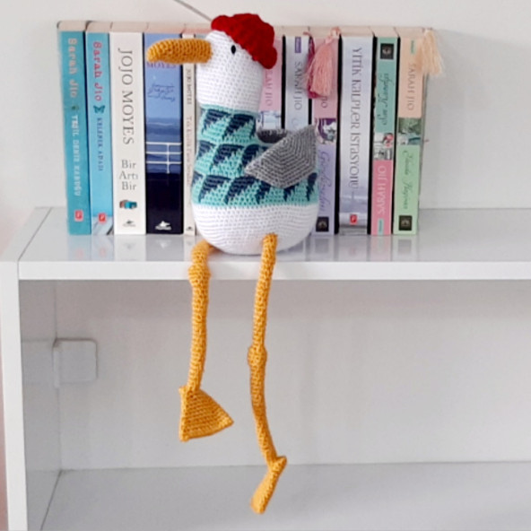 Amigurumi Örgü Oyuncak Martı - 4