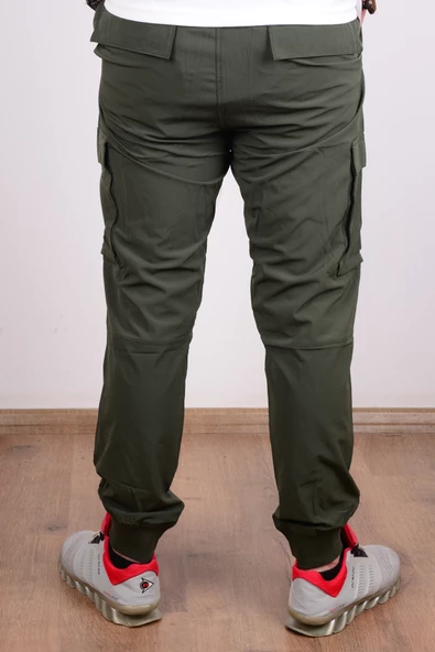 Cazador 24YCEEDT0006 Haki Erkek Micro Rahat Kesim Hafif Kumaş Normal Bel Beli Ve Paçası Latikli Pantolon - 3
