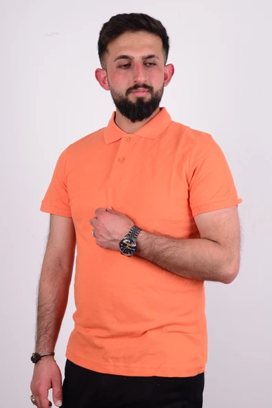 Cazador 24YCEEO04713 Mandalina Erkek Slim Fit Polo Yaka Dar Kesim Pike Tşört
