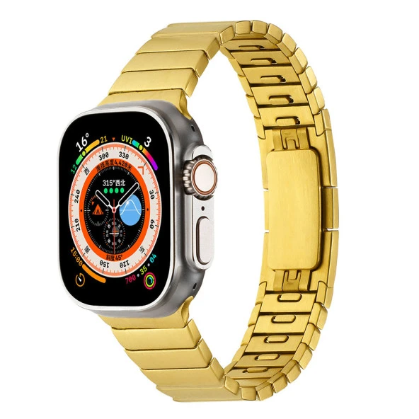 Apple Watch 7 45mm Zore KRD-82 Metal Kordon Saat Değildir.