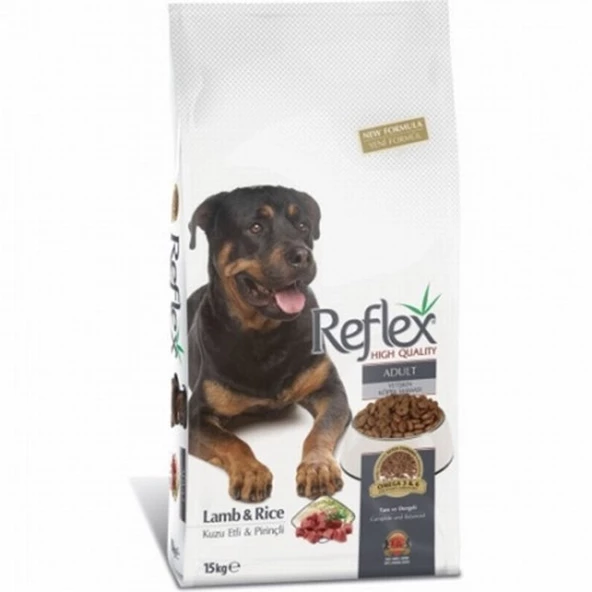 Reflex Kuzulu ve Pirinçli Yetişkin Köpek Maması 15 Kg