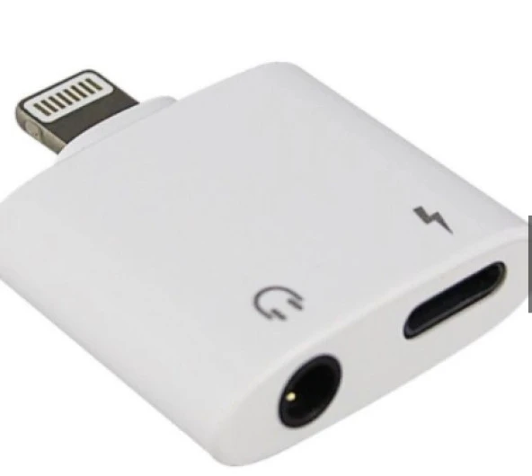 LİGHTİNG -3,5 JAC KULAKLIK ŞARJ ÇOGALTICI KISA ADAPTÖR ürün görseli