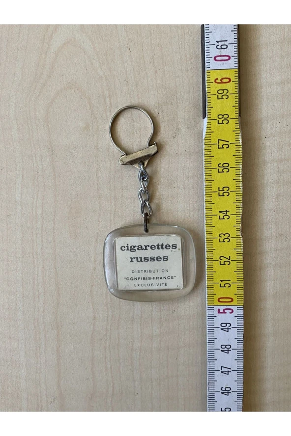 VİNTAGE SİGARA REKLAMI FRANSA CİGARETTES YAZILI PLASTİK ANAHTARLIK NO 54 - 2