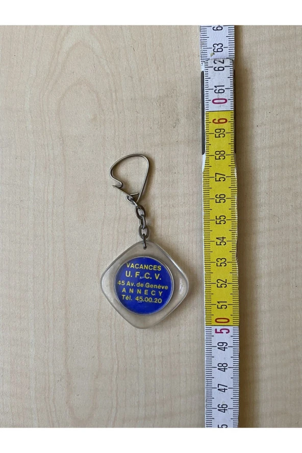 VİNTAGE ANAHTARLIK FRANSA ANAHTARLIK MİKA ANAHTARLIK VACANCES U.F.C ANAHTARLIK - 2