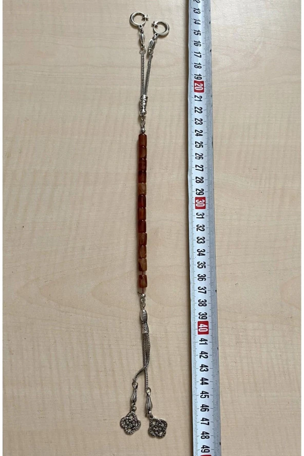 TOZ KEHRİBAR ZAZA TESBİH KARARMAYAN PÜSKÜLLÜ KAPSÜL KESİM TESBİH NO 64