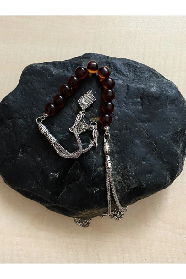 TOZ KEHRİBAR ZAZA TESBİH KARARMAYAN PÜSKÜLLÜ KAPSÜL KESİM TESBİH