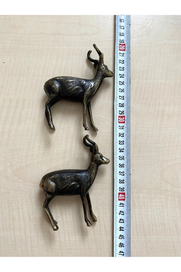 VİNTGE 2 ADET KEÇİ BİBLO PİRİNÇ BİBLO - 3