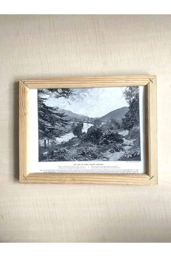 CAMSIZ ÇİFT TARAFLI AHŞAP ÇERÇEVELİ DİJİTAL BASKI RESİM TABLO WİCKLOW VE NİAGARA - 2