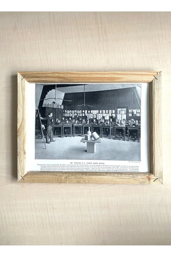 CAMSIZ ÇİFT TARAFLI AHŞAP ÇERÇEVELİ DİJİTAL BASKI RESİM TABLO HINDU SCHOOOL VE LONDON SCHOOL - 2