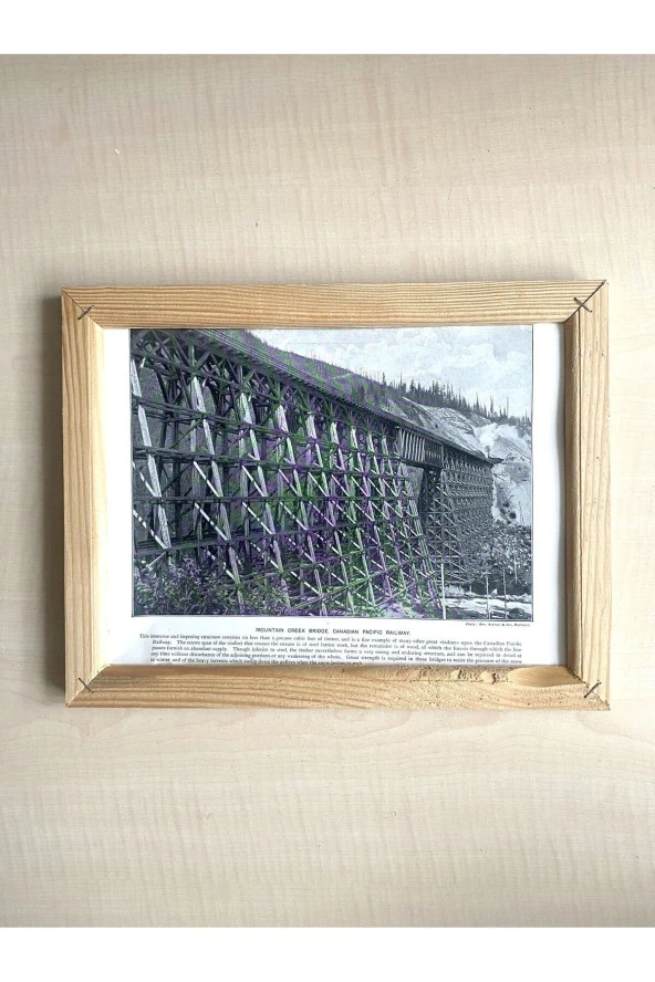 CAMSIZ ÇİFT TARAFLI AHŞAP ÇERÇEVELİ DİJİTAL BASKI RESİM TABLO LONDON KANALİZASYON CANAD PASİFİC - 2