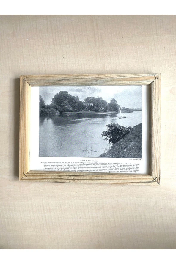 CAMSIZ ÇİFT TARAFLI AHŞAP ÇERÇEVELİ DİJİTAL BASKI RESİM TABLO MONTREAL MAGNA CHARTA - 2