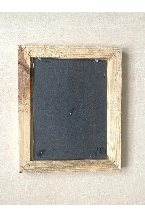 Ahşap Çerçeve Gerçek Yaprak Üzerine Arapça El Yazma Hat Çalışması no 44 - 2